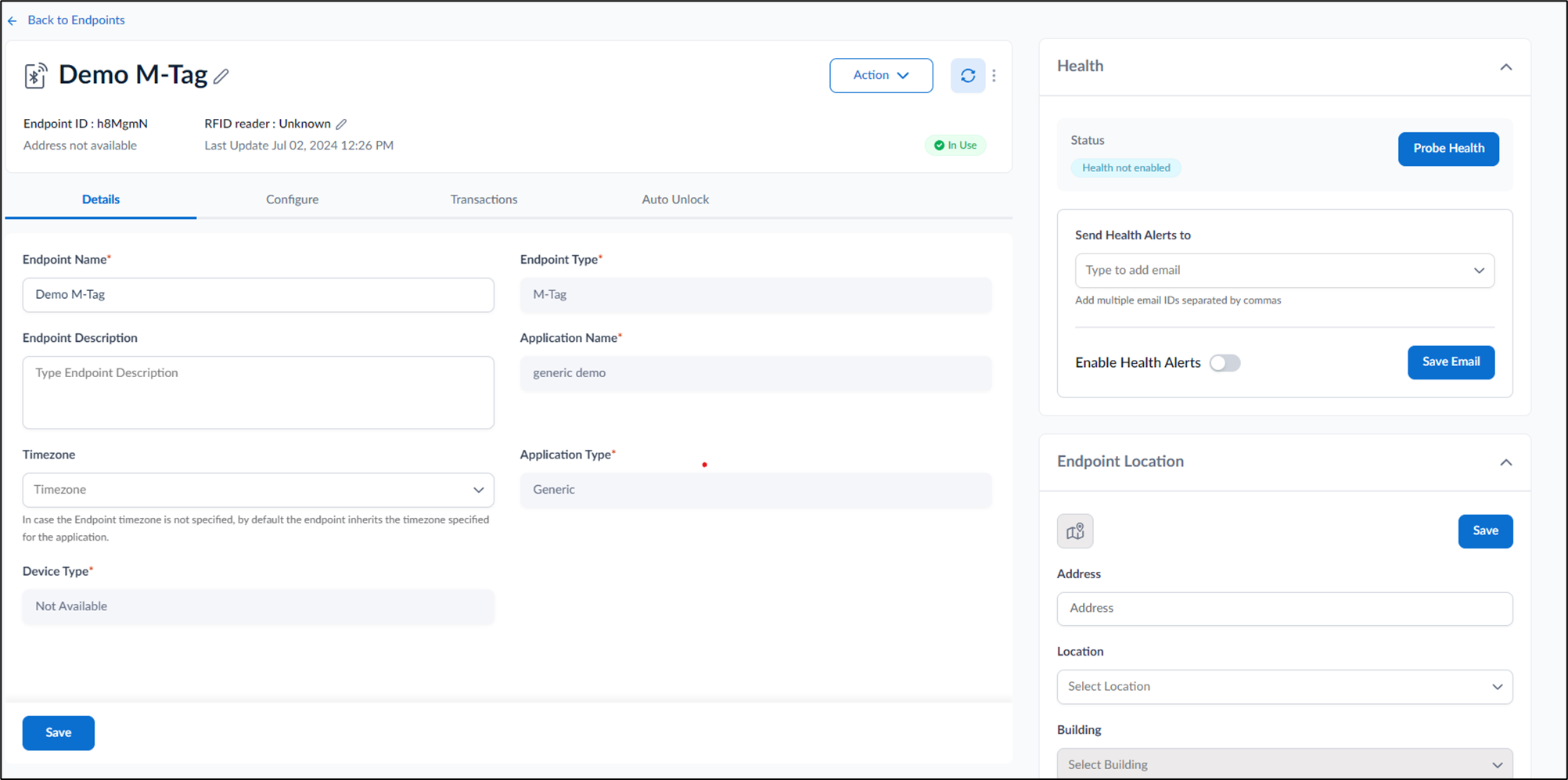 How to configure M-Tag Endpoint - screenshot 1