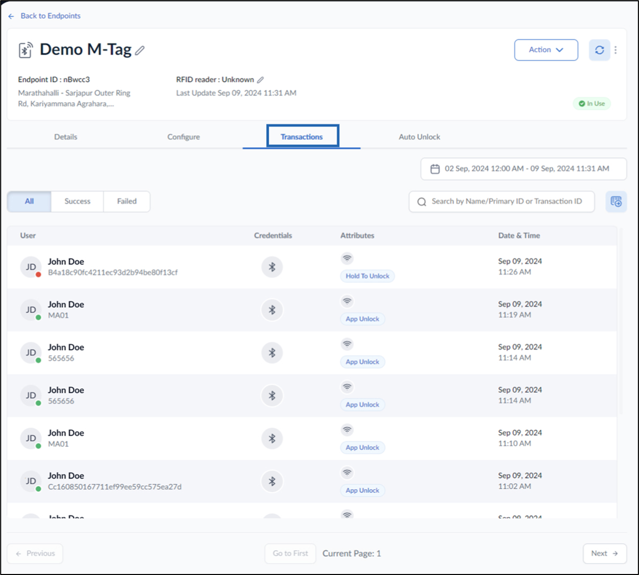 How to configure M-Tag Endpoint - screenshot 2