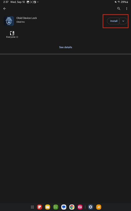 How to install Oloid DeviceLock App - screenshot 3