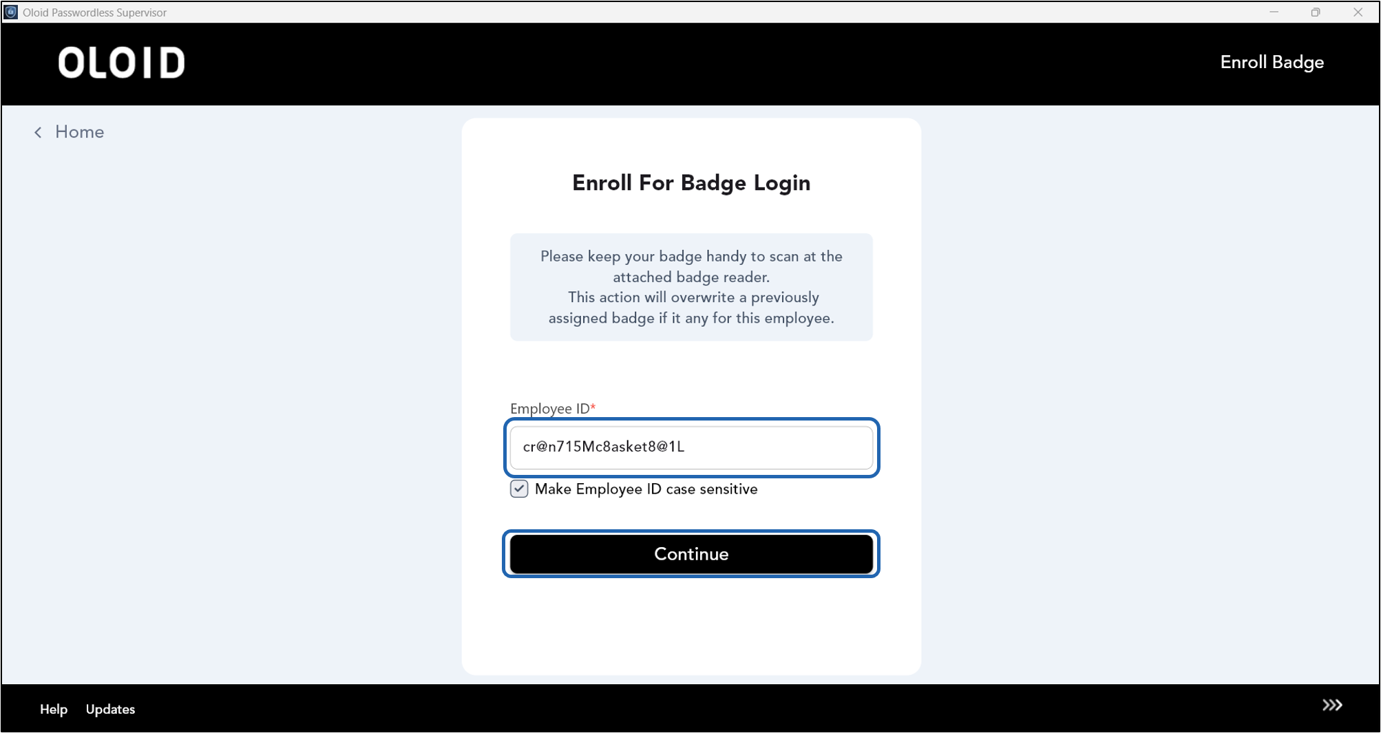 How to Enroll Badge using Supervisor App - screenshot 3