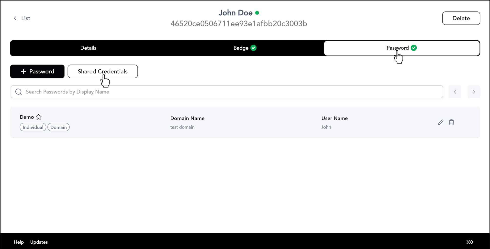 How to Assign Shared Credential - screenshot 3