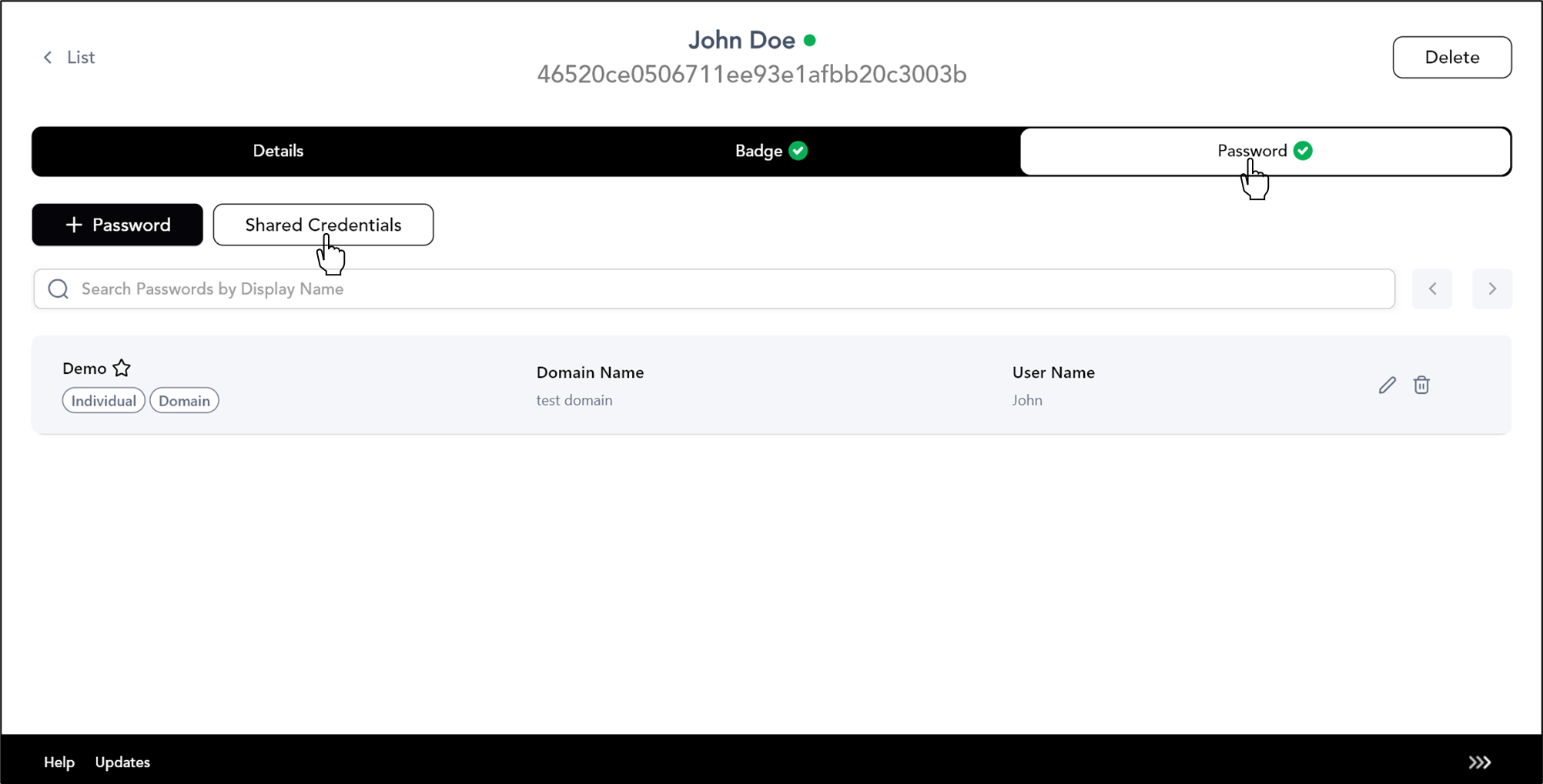 How to Assign Shared Credential - screenshot 3