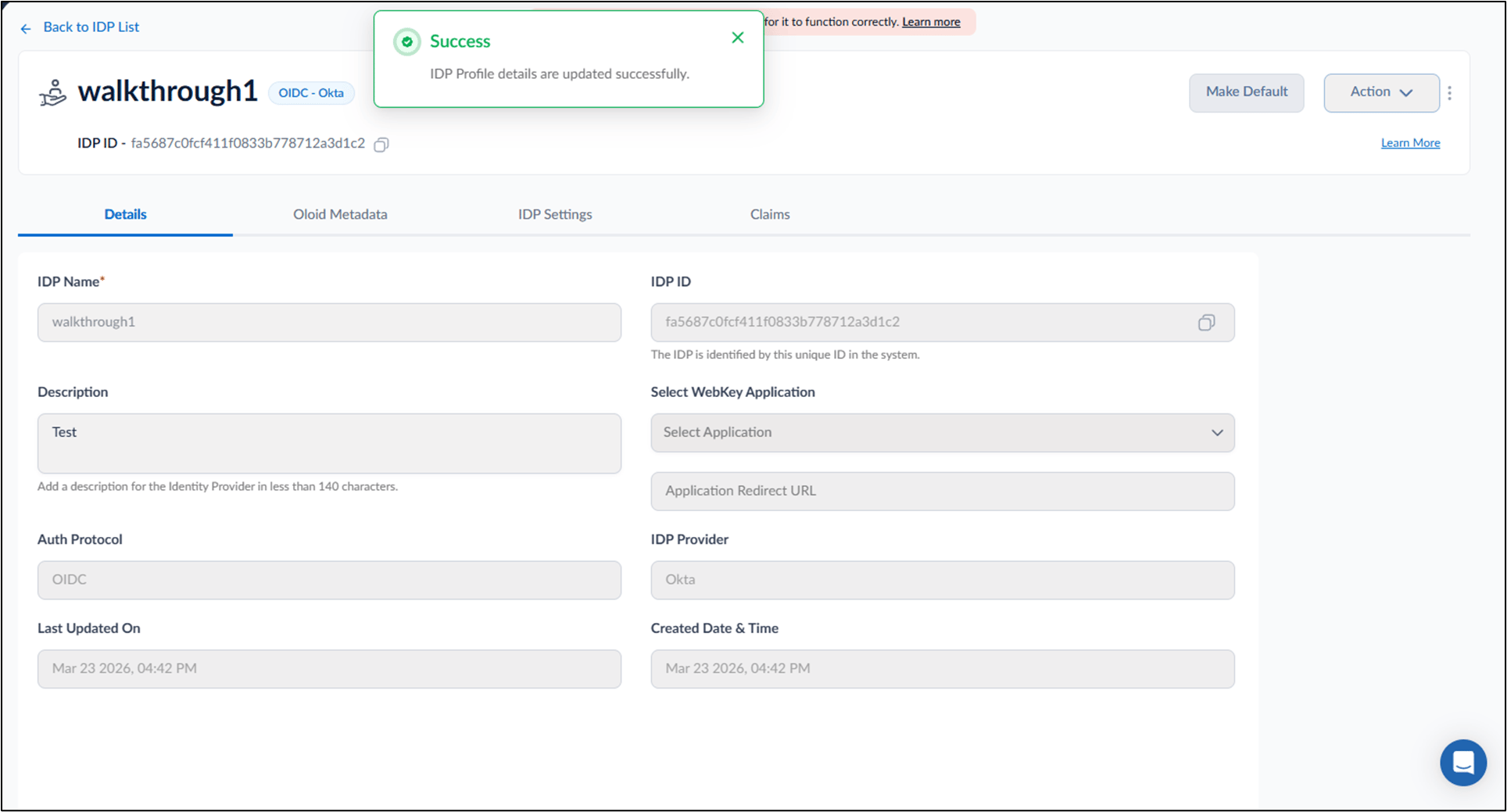 How to Configure OIDC - Okta IDP Profile - screenshot 10