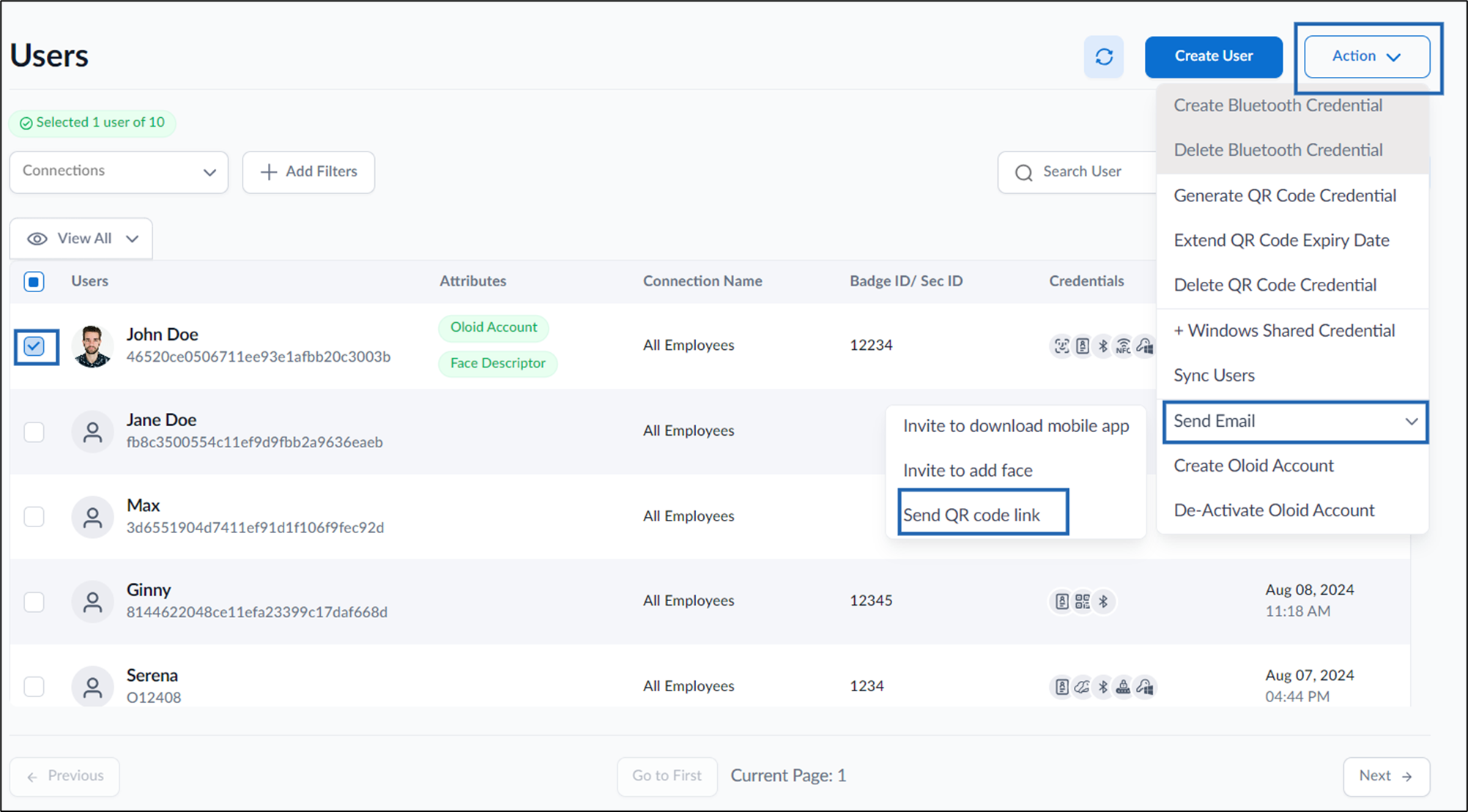 How to send QR code link using Oloid... - screenshot 2