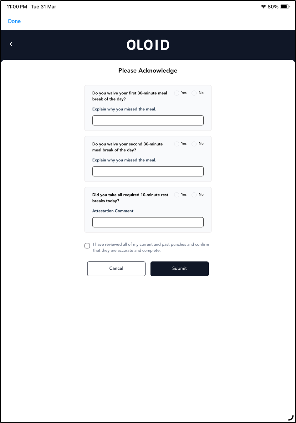 Punch Management Using User... - screenshot 6