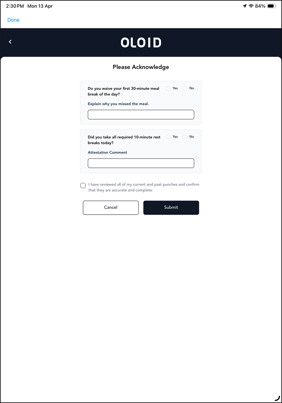 Punch Management Using User... - screenshot 8