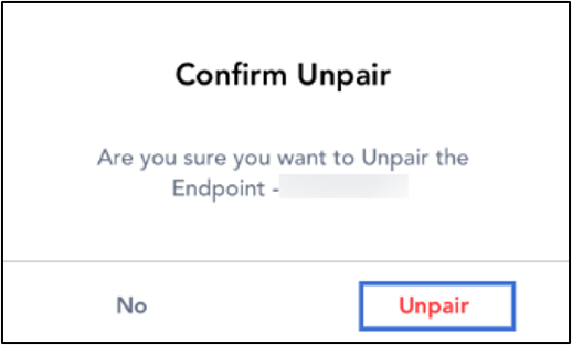 How to Unpair Endpoint - screenshot 5