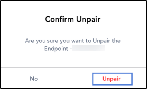 How to Unpair Endpoint - screenshot 5