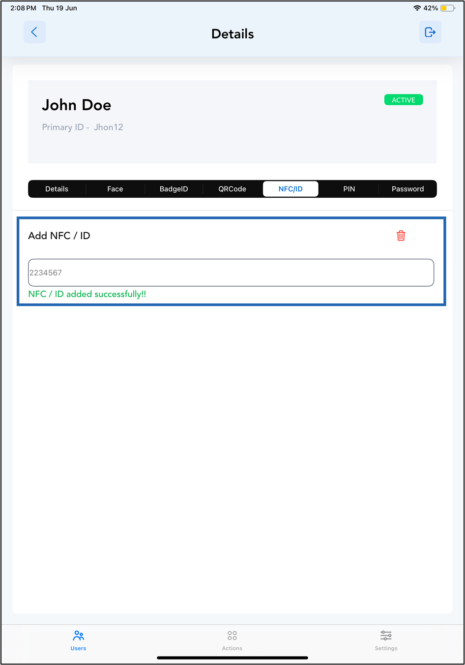 Oloid Connect - Add NFC/ID - screenshot 5