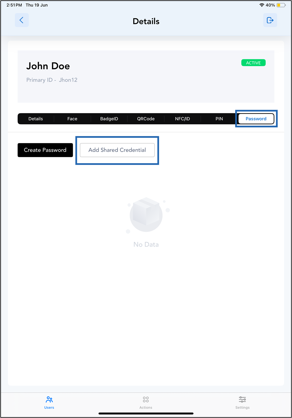 How to add Shared Credential to a User... - screenshot 6