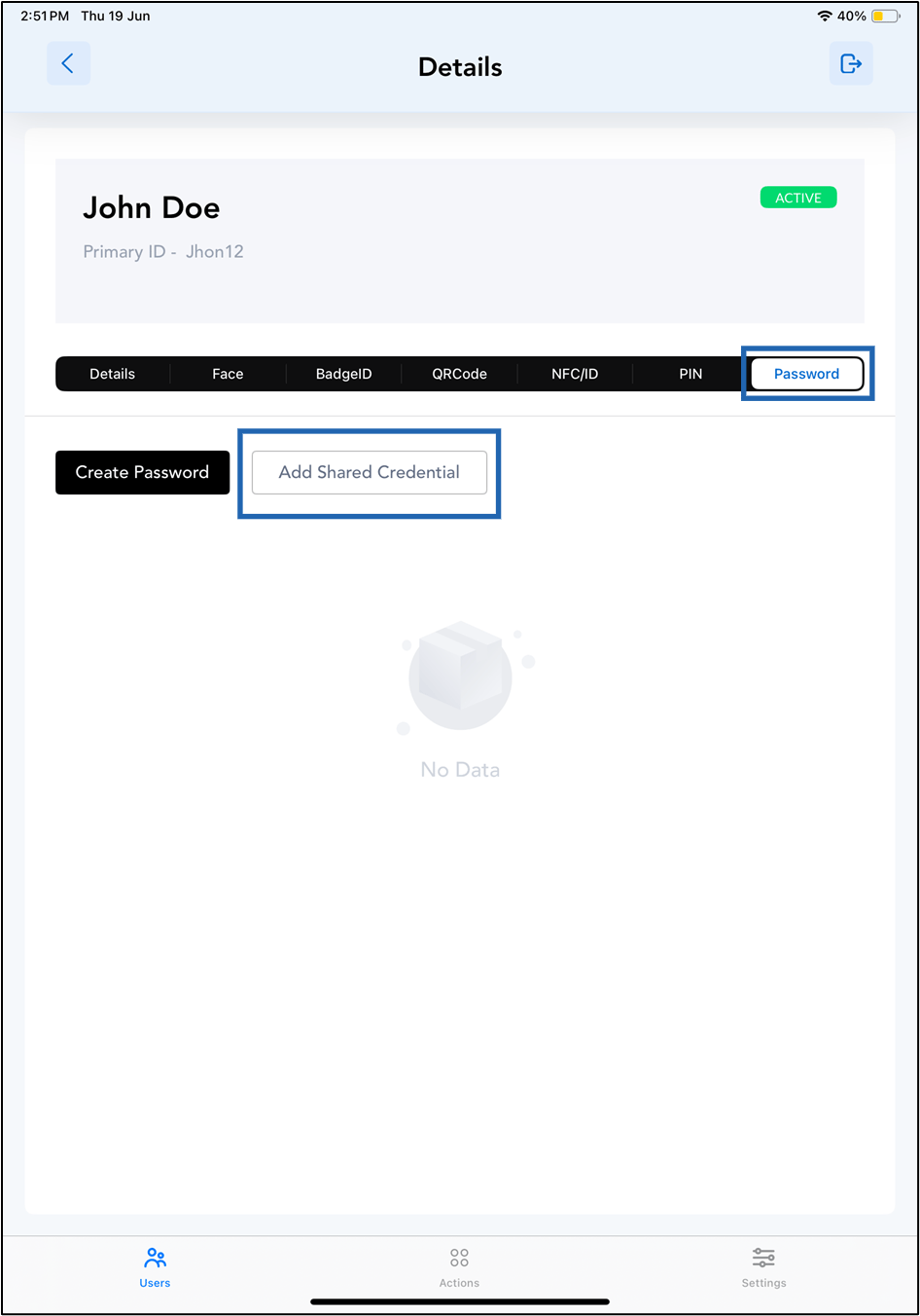 How to add Shared Credential to a User... - screenshot 6