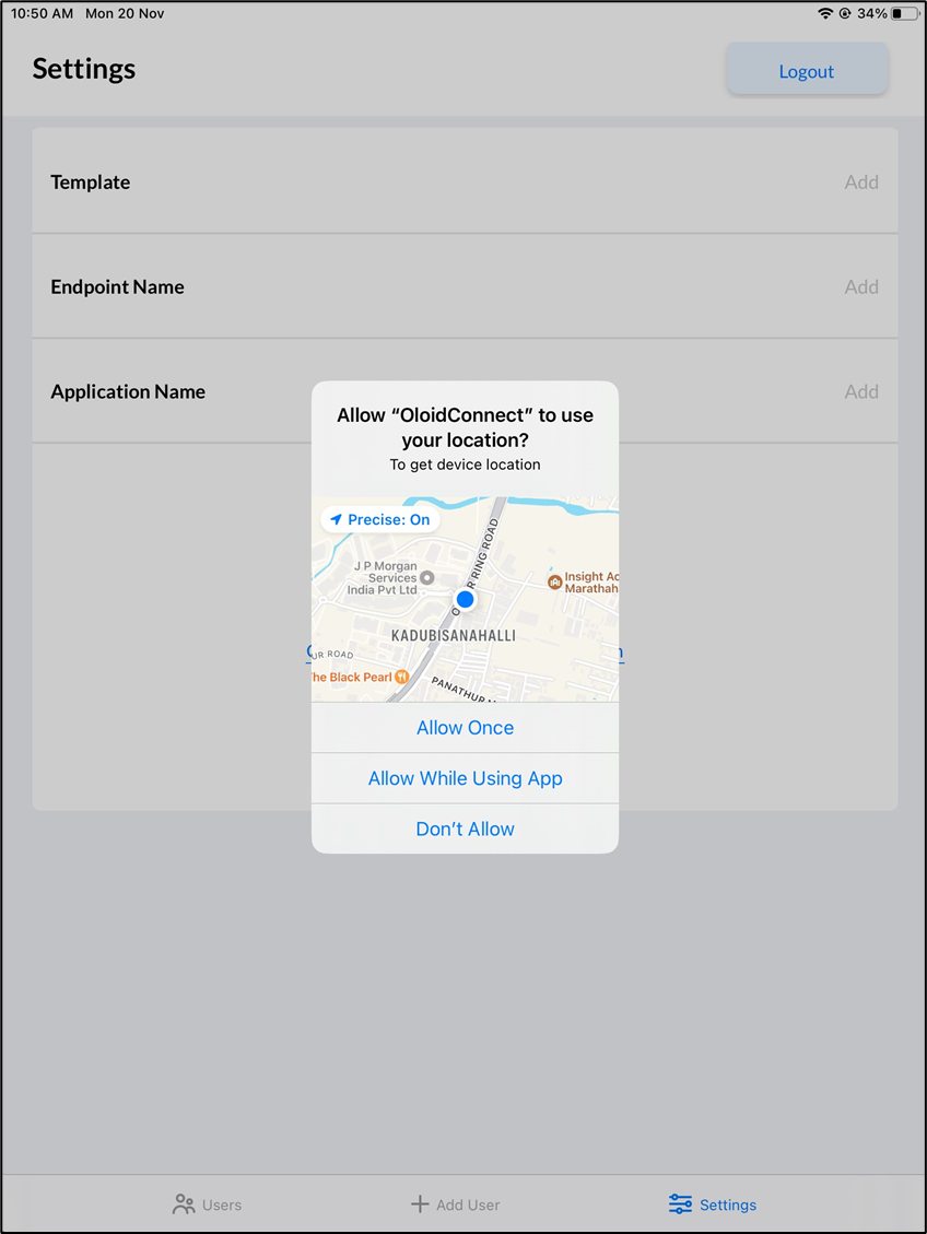Oloid Connect: Add Location - screenshot 4