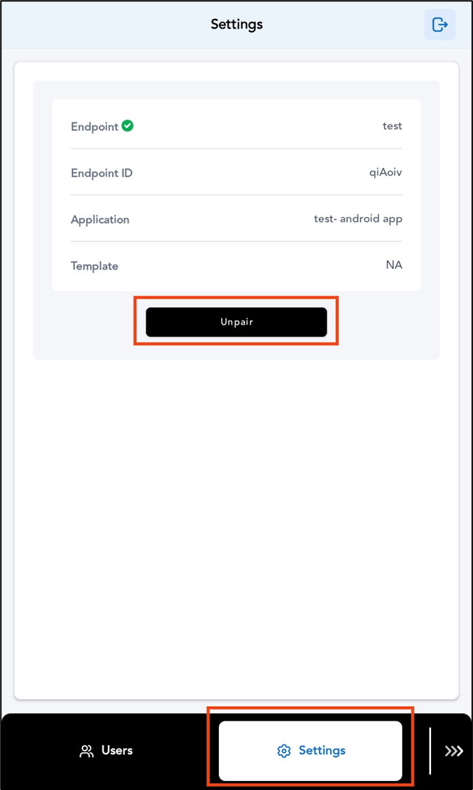 How to Unpair an Endpoint - screenshot 2