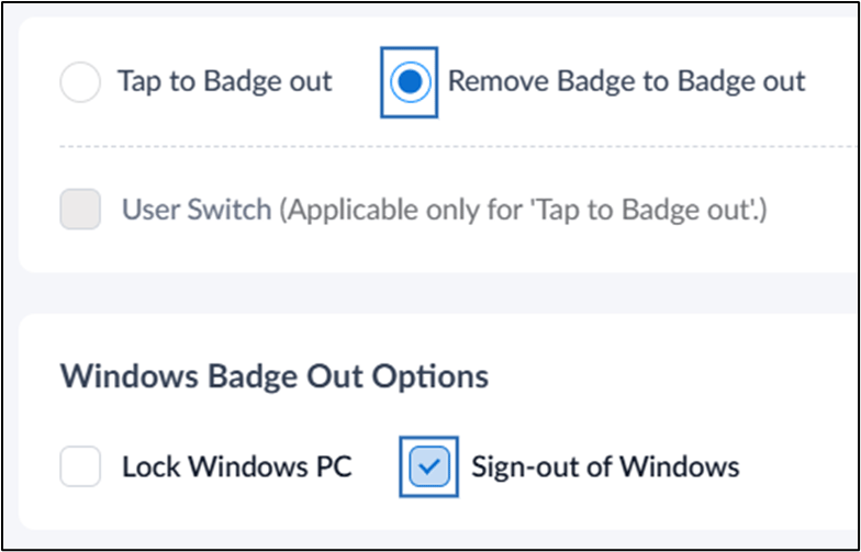 How to Configure Badge Out option - screenshot 9