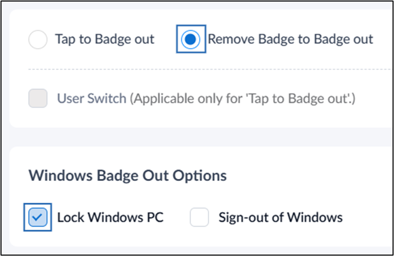 How to Configure Badge Out option - screenshot 7