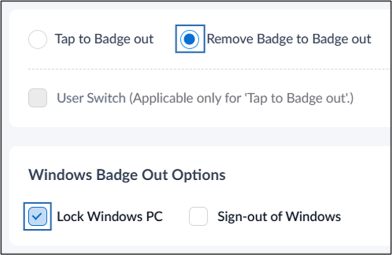 How to Configure Badge Out option - screenshot 7