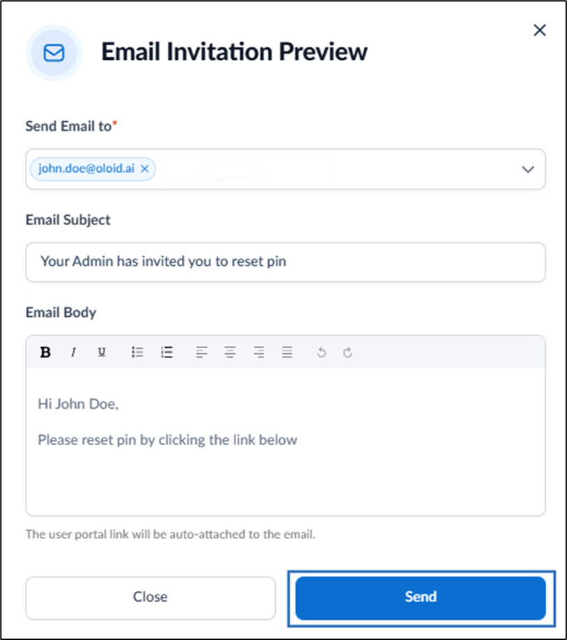 How to reset PIN for User in the Tenant... - screenshot 8