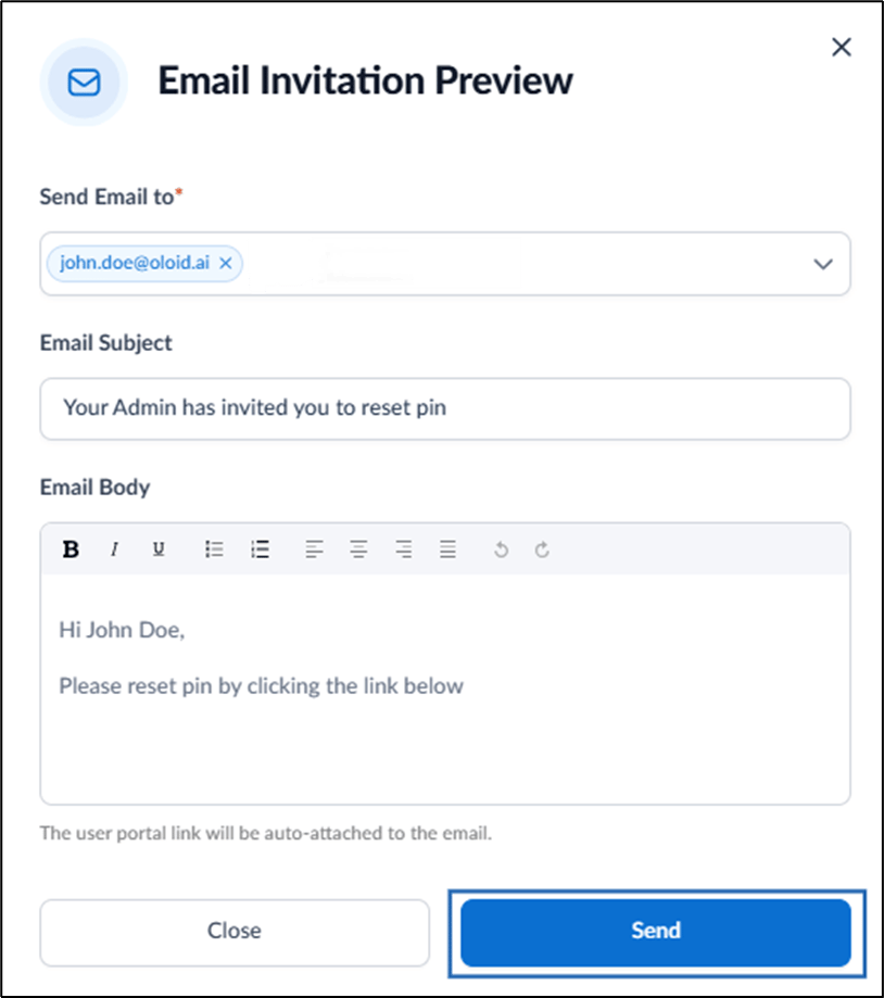 How to reset PIN for User in the Tenant... - screenshot 8