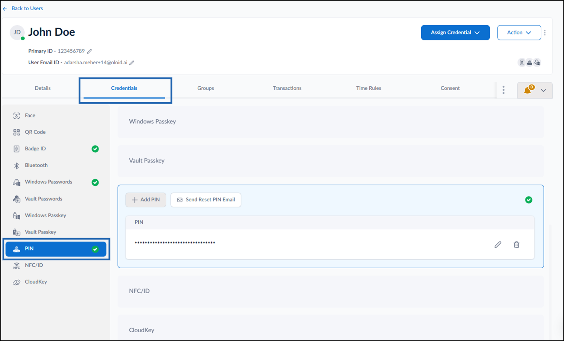 How to reset PIN for User in the Tenant... - screenshot 3