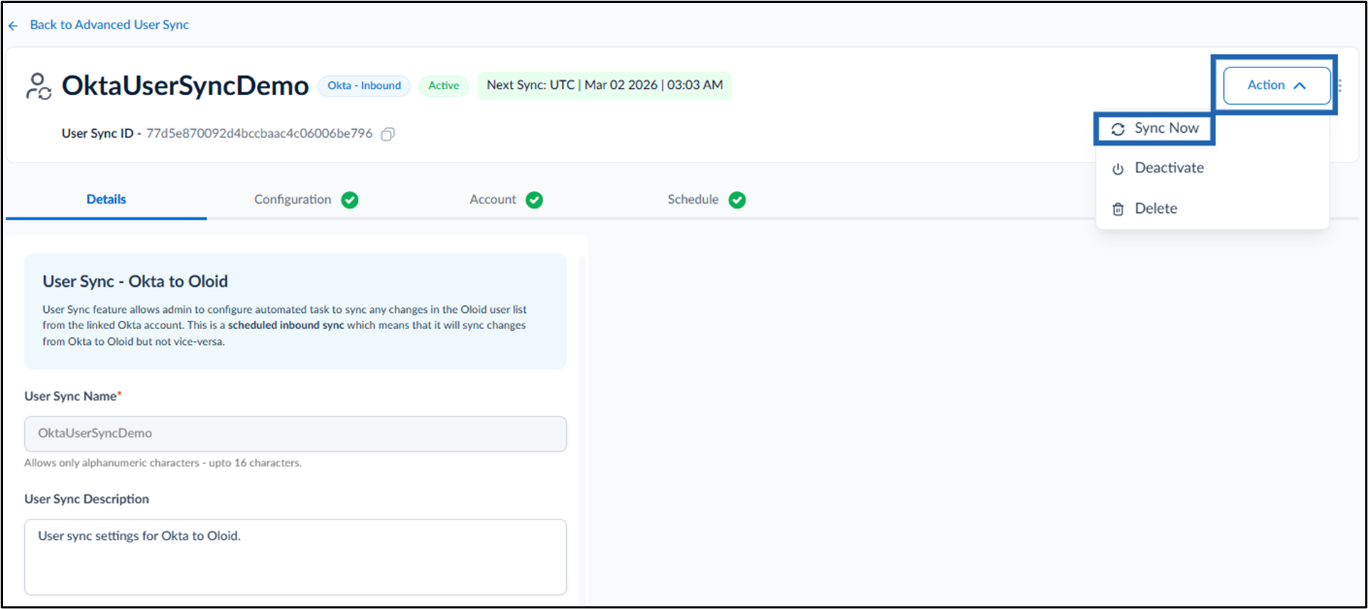 Inbound in the Tenant Admin Portal - screenshot 6