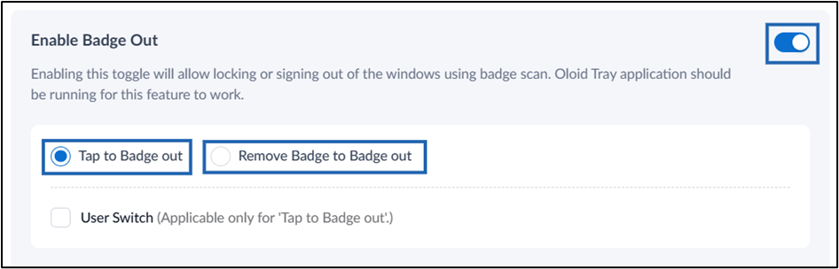 How to Configure Badge Out option - screenshot 4