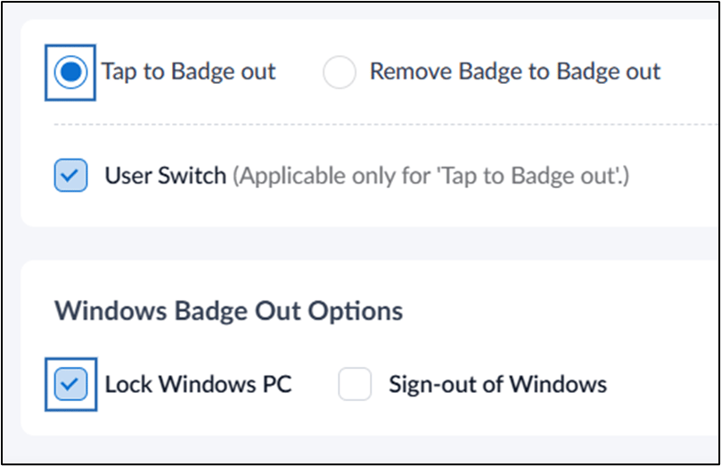 How to Configure Badge Out option - screenshot 6