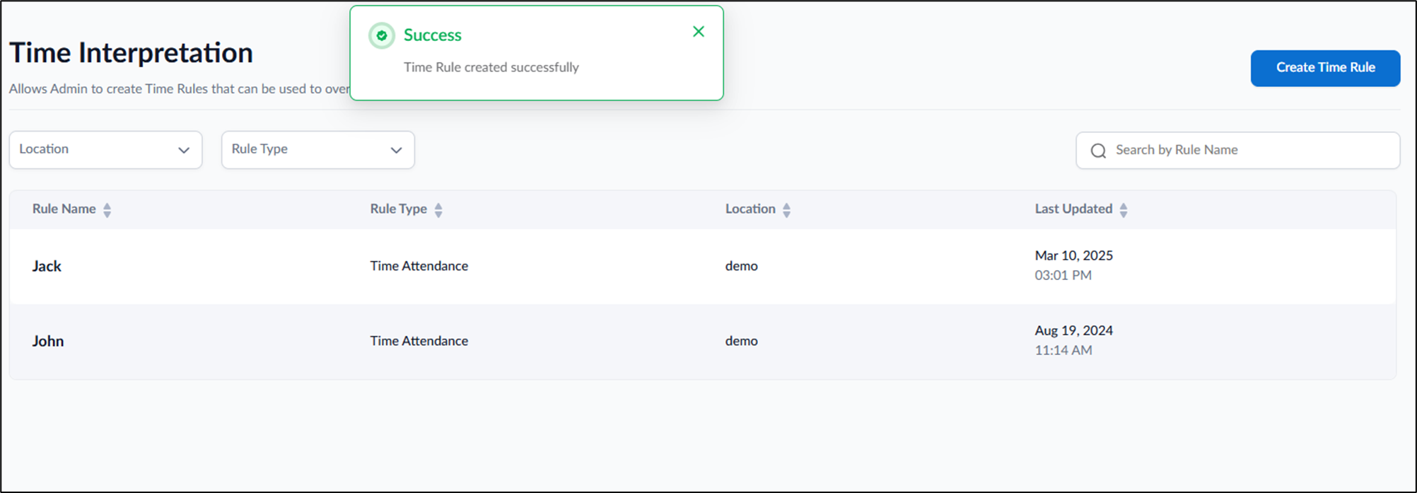 How to create Time Rule - screenshot 4