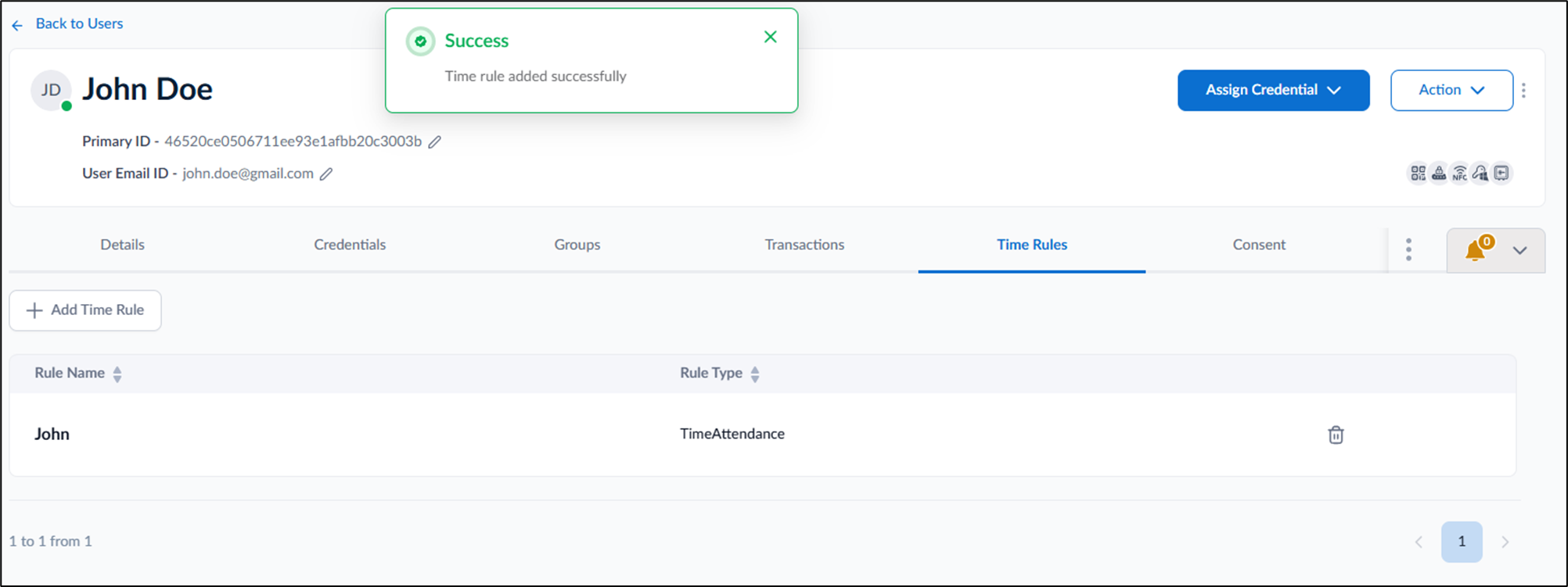 How to add Time Rule to User - screenshot 4