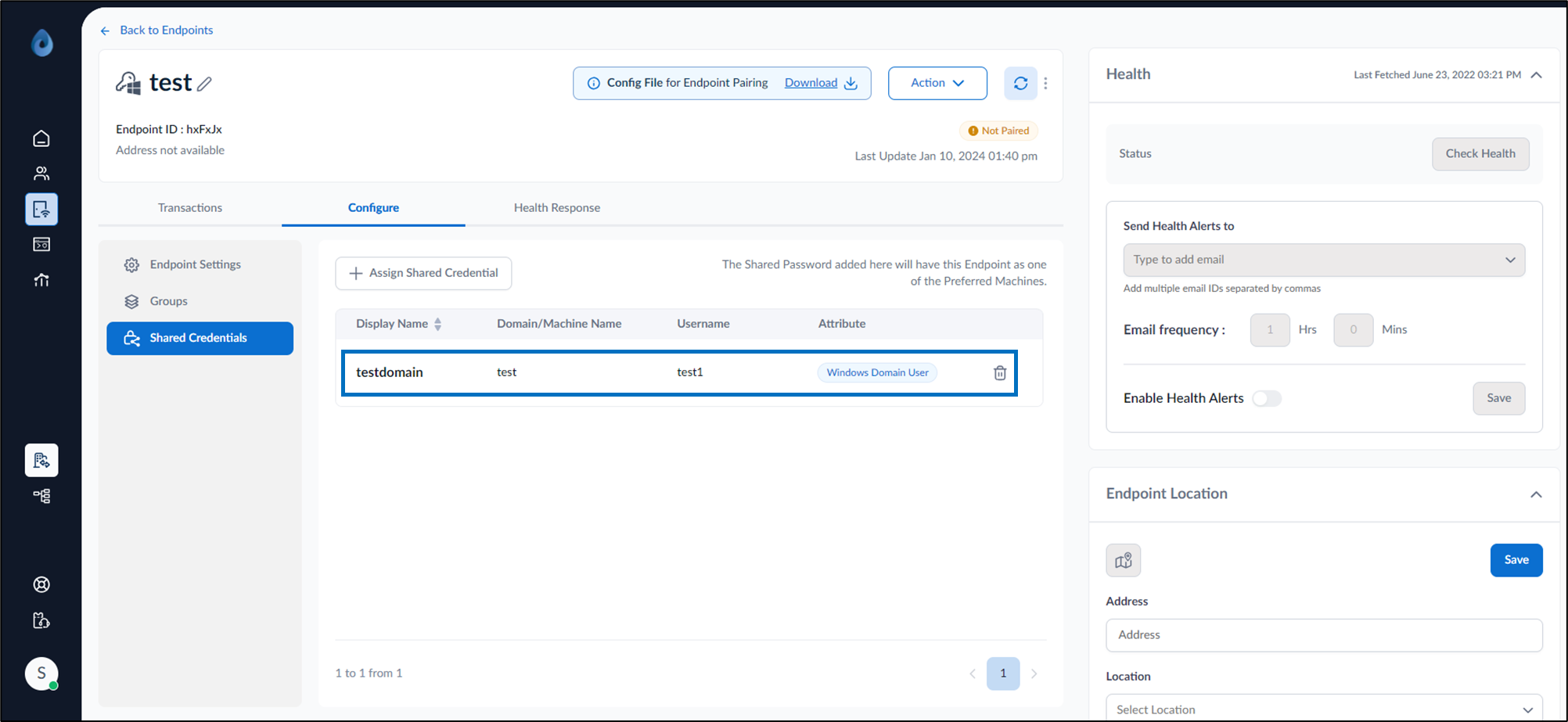 How to assign shared credentials to an... - screenshot 6