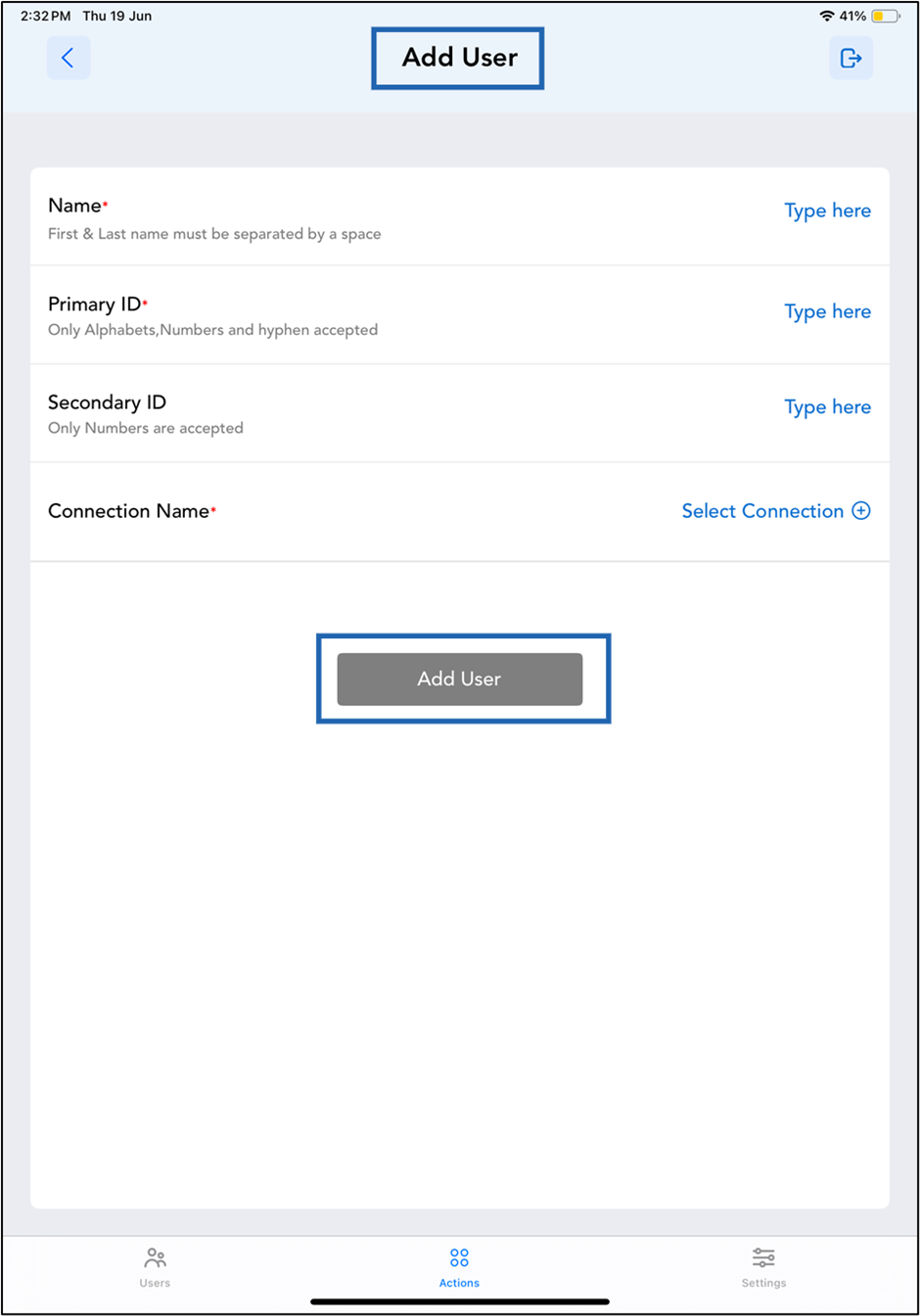 Oloid Connect - Add User - screenshot 5