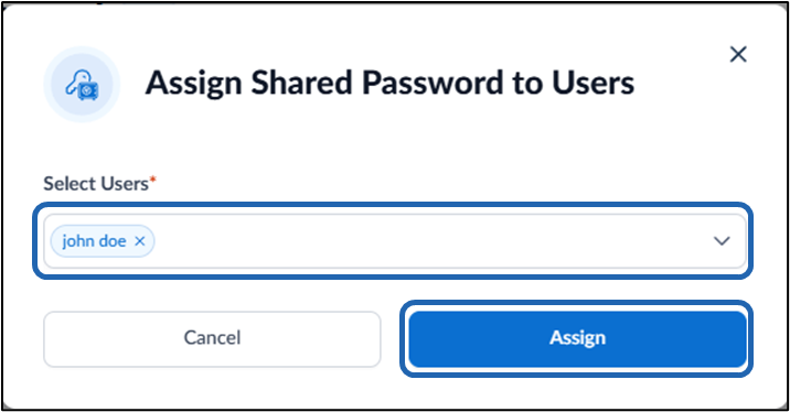 How to assign Vault Shared Password to... - screenshot 5