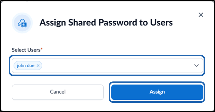 How to assign Vault Shared Password to... - screenshot 5