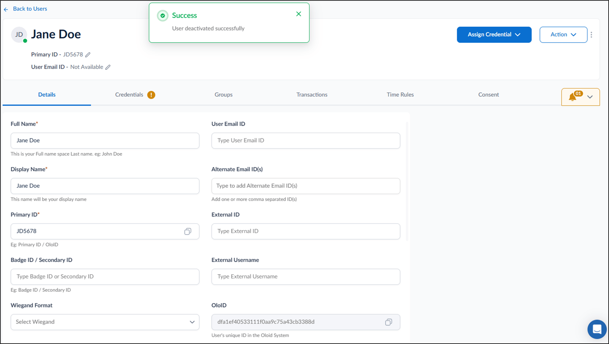 How to deactivate user in the Tenant... - screenshot 5