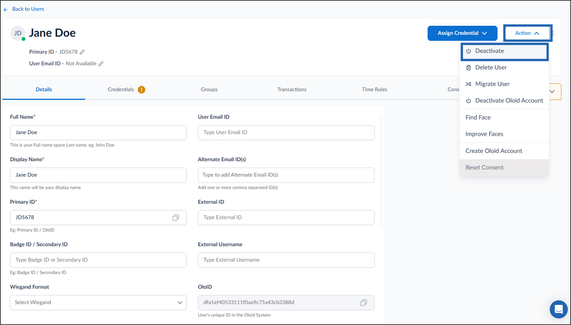 How to deactivate user in the Tenant... - screenshot 3