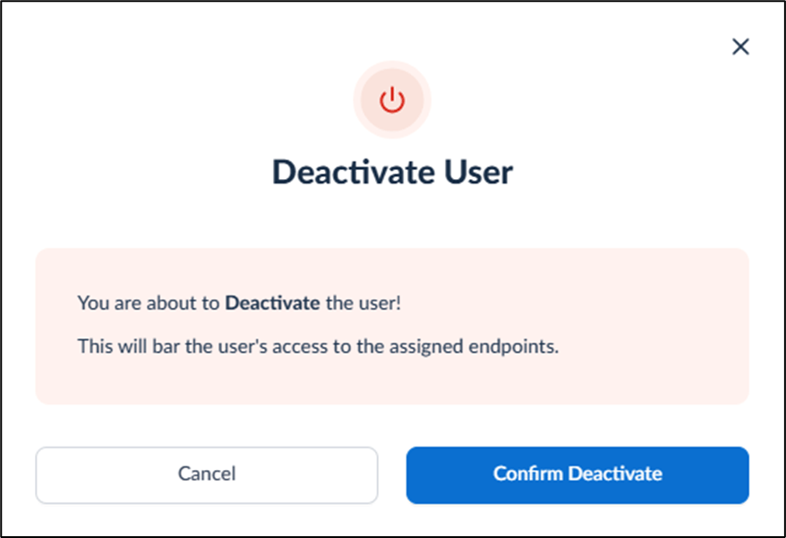 How to deactivate user in the Tenant... - screenshot 4