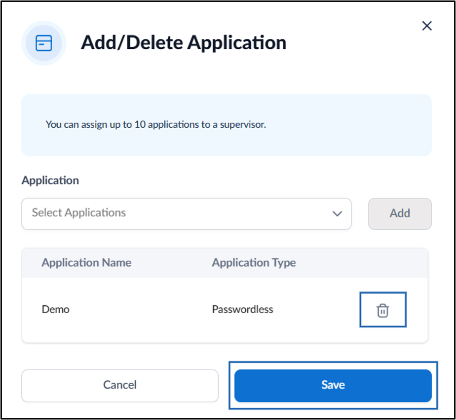 How to Add or Delete Applications for a... - screenshot 11