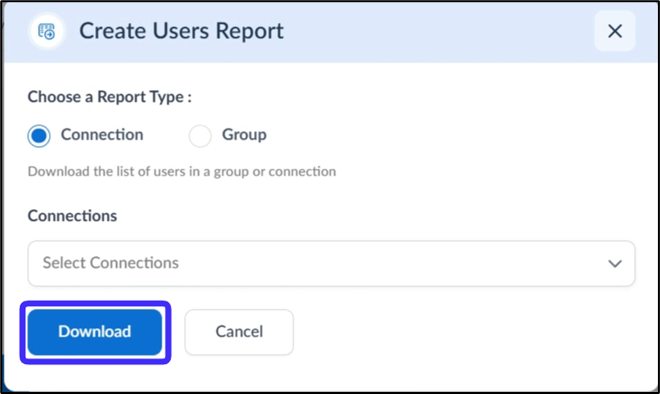 How to create and download Users Report - screenshot 5