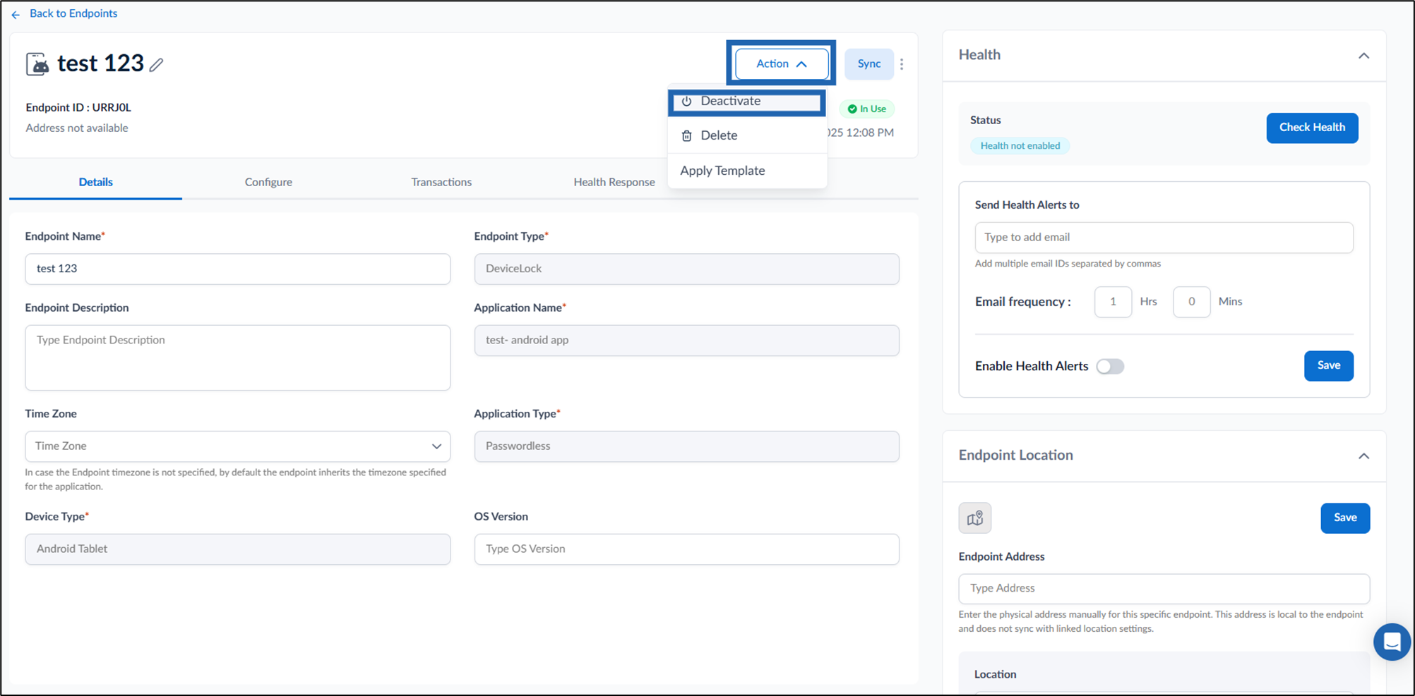 How to deactivate Endpoint in the... - screenshot 3