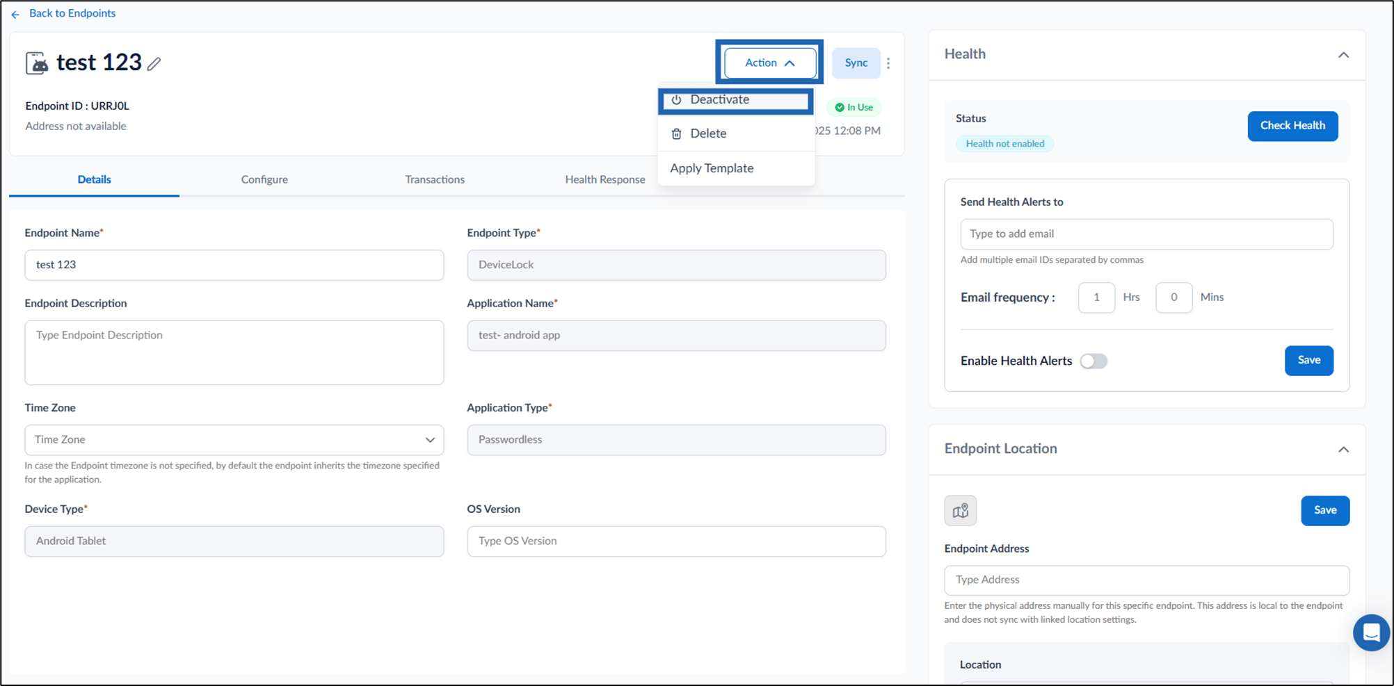 How to deactivate Endpoint in the... - screenshot 3