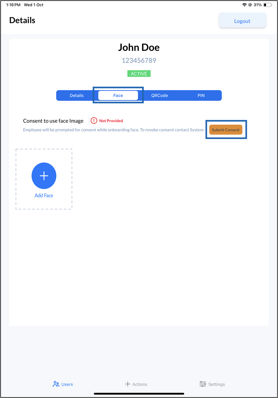 Oloid Verify - Add Faces - screenshot 4