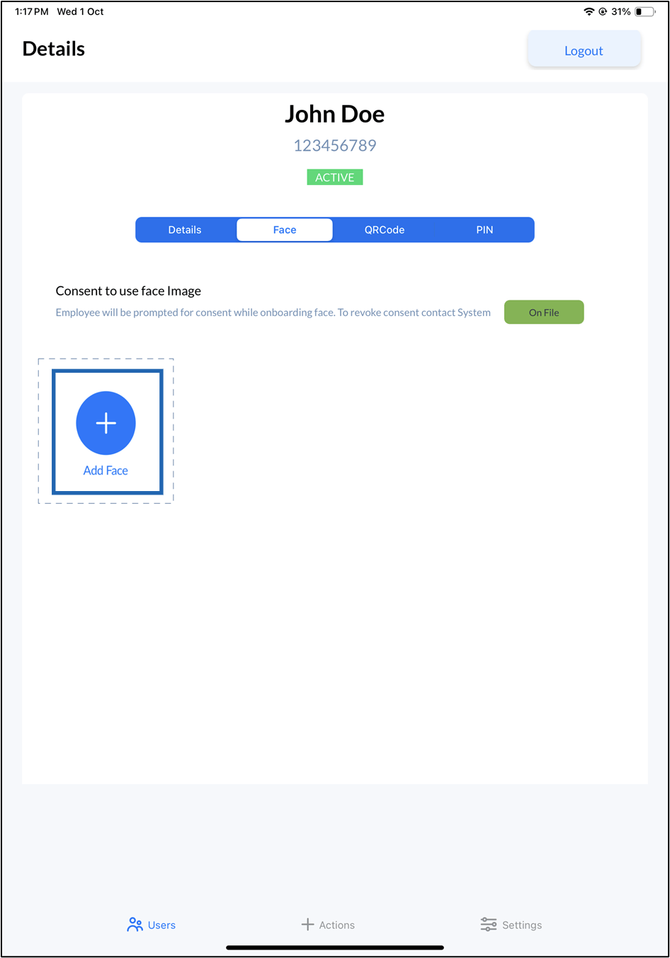 Oloid Verify - Add Faces - screenshot 7