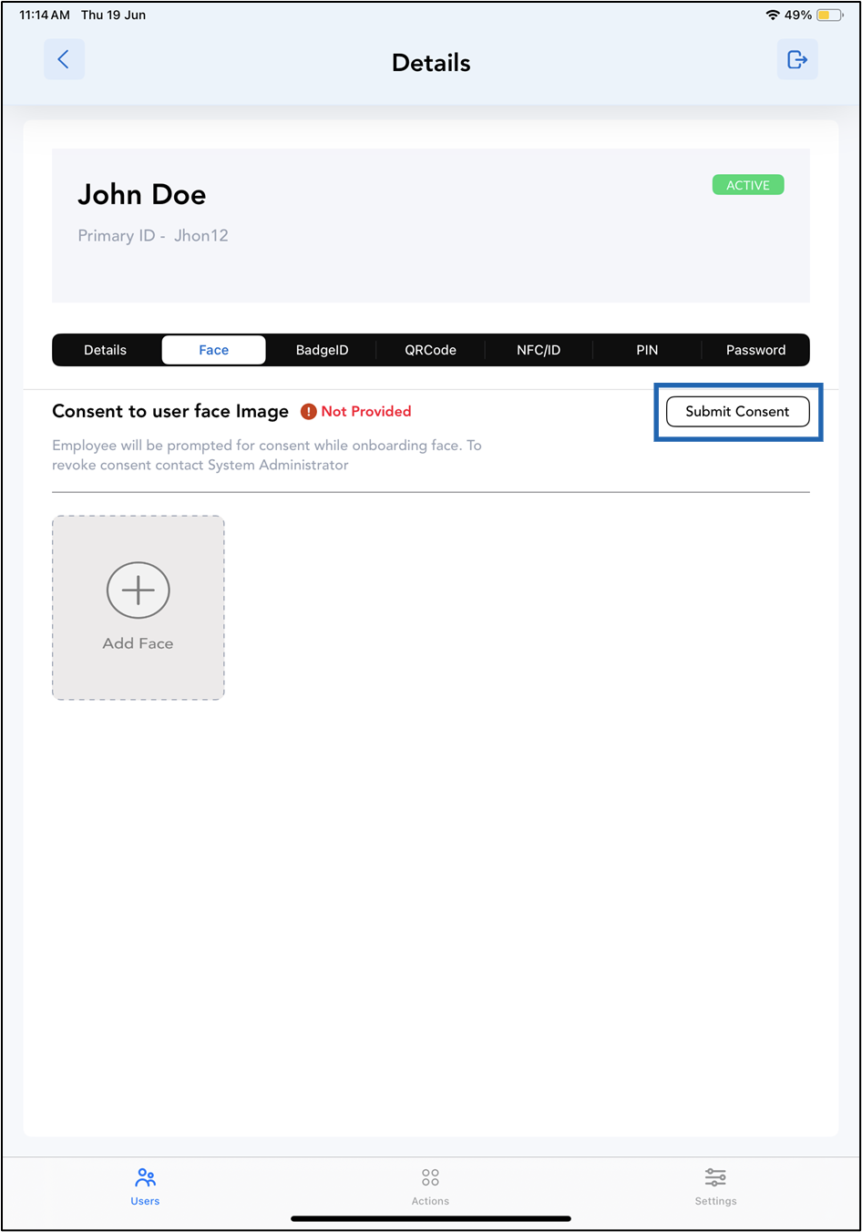 Oloid Connect - Add Face - screenshot 5
