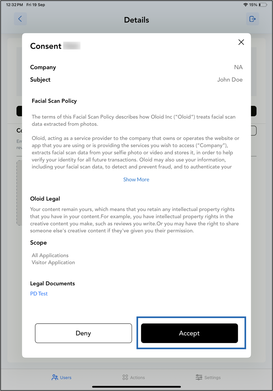 Oloid Connect - Add Face - screenshot 6