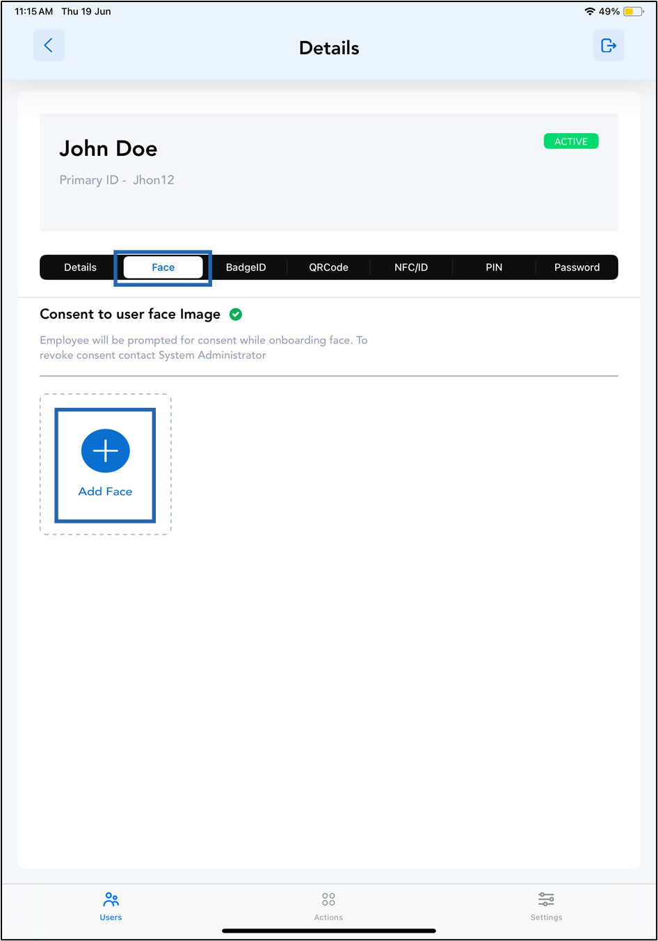 Oloid Connect - Add Face - screenshot 7