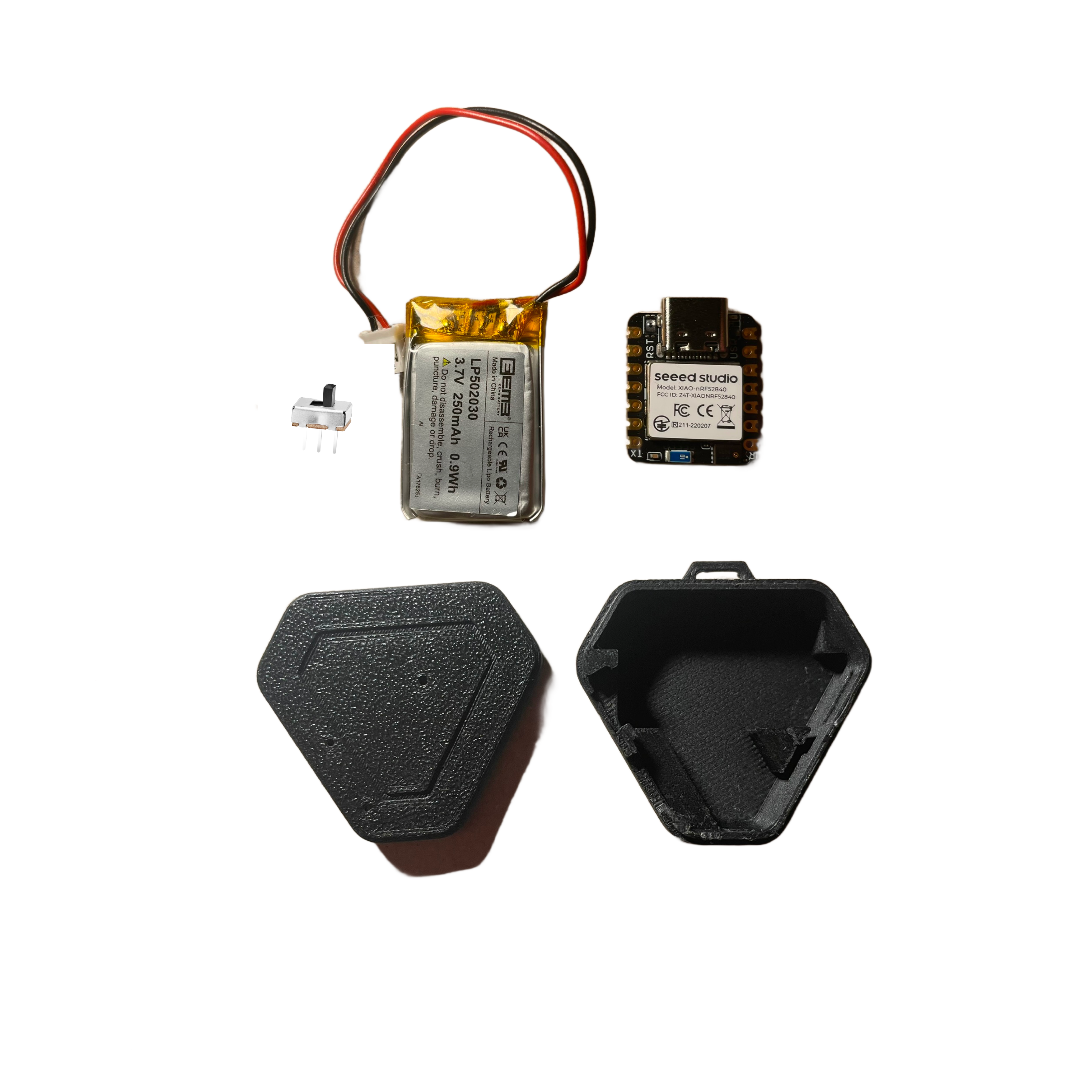 All components laid out
