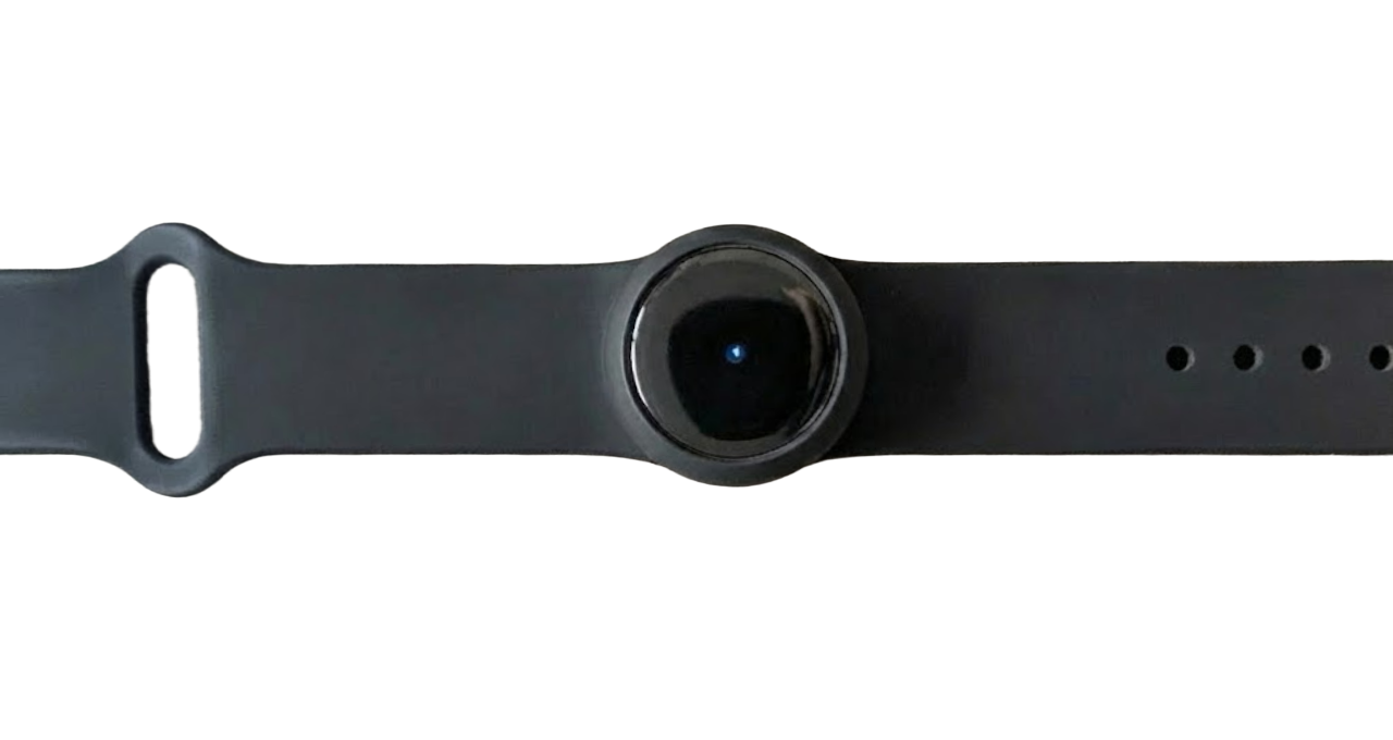 Final product of the painted OMI device with a watch band