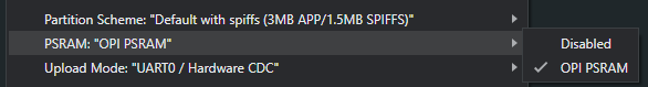 PSRAM Settings