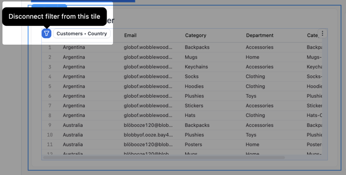 Working with dashboard filters - Omni Docs