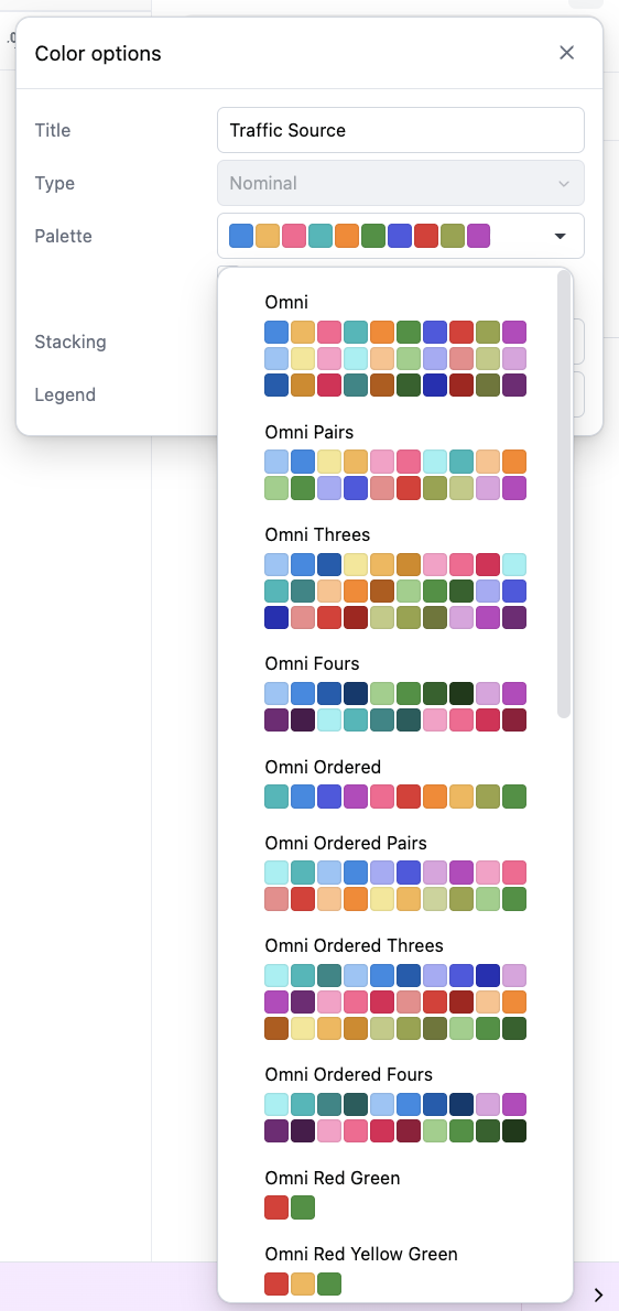 Color by / Stacking - Omni Docs