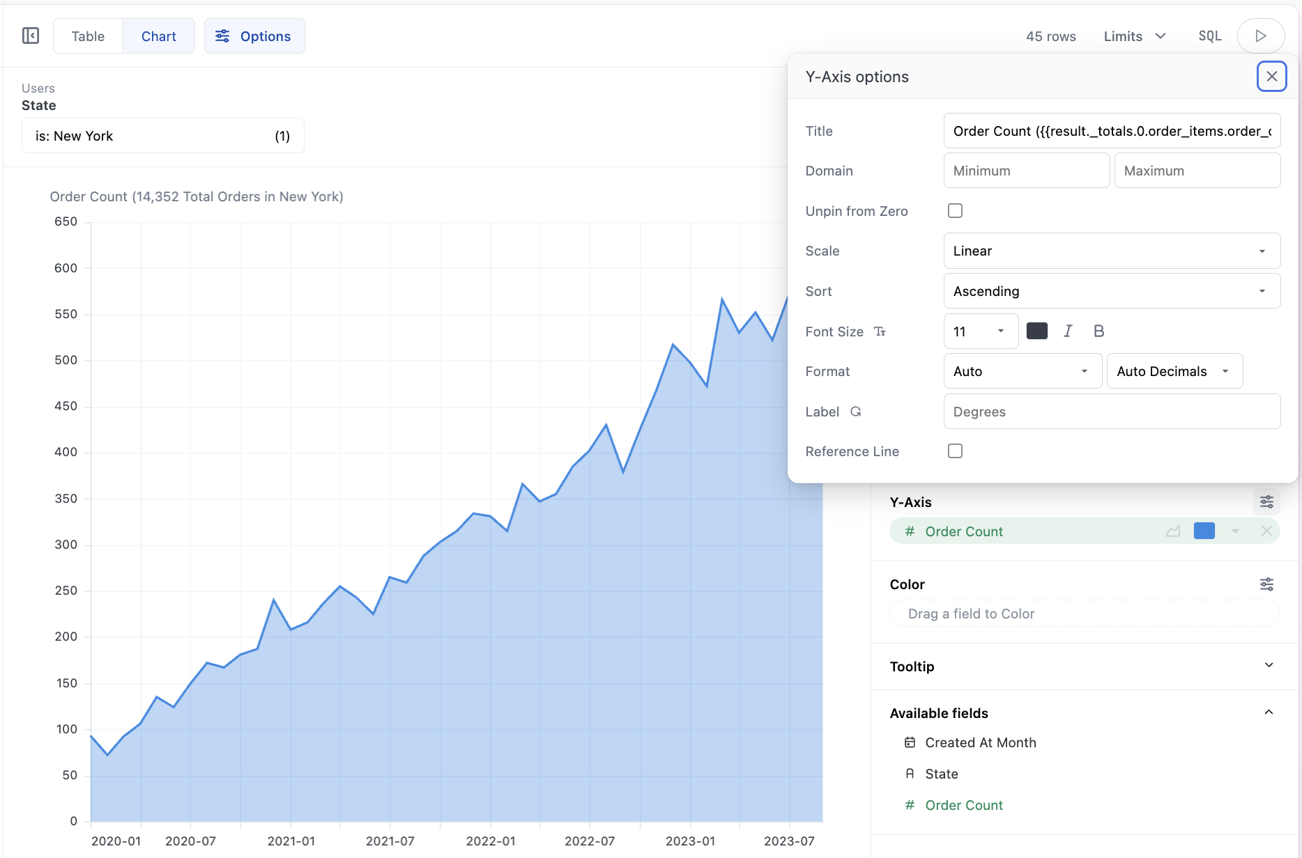 Creating dynamic dashboard content with Mustache - Omni Docs